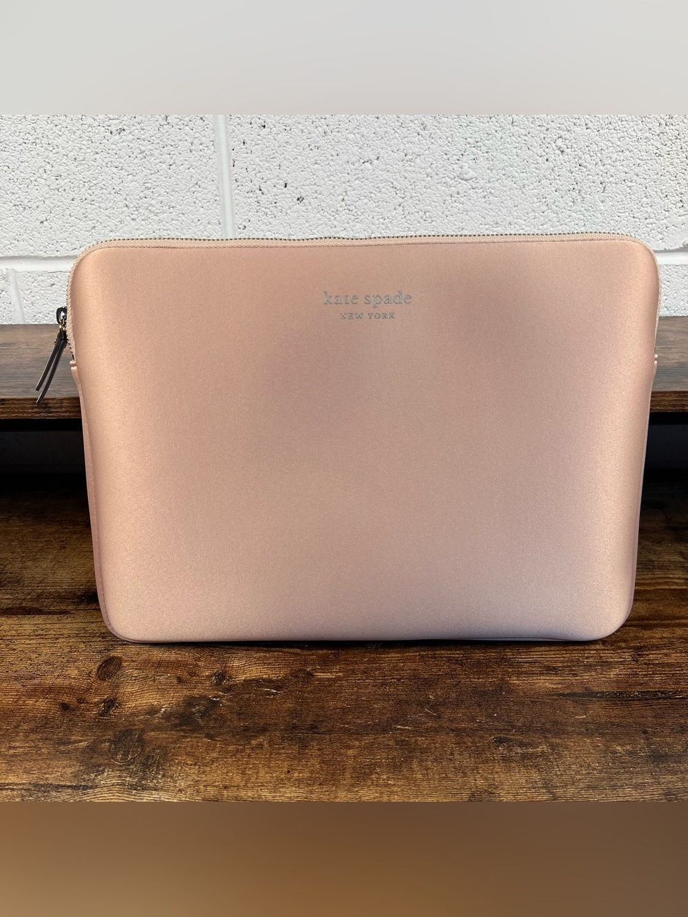 Kate Spade Laptop Case Pale Pink Zip Top Soft Interior
